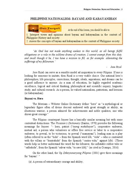 kabayanihan example|Module 8 Philippine Nationalism .